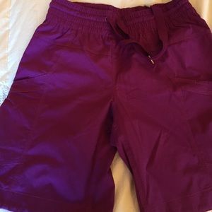 Lululemon purple workout or anytime shorts.