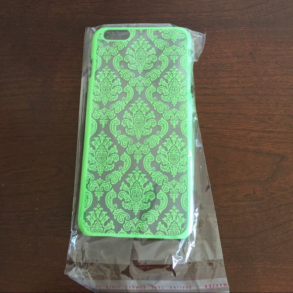 iPhone 6 plus green/clear case