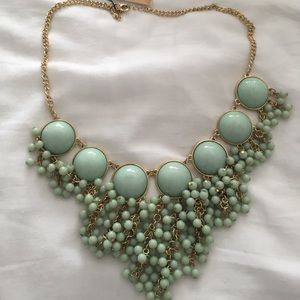 Sea foam green statement necklace!