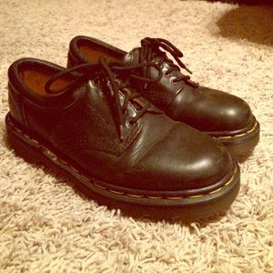 Vintage Black Dr Martens Oxford - Made In England