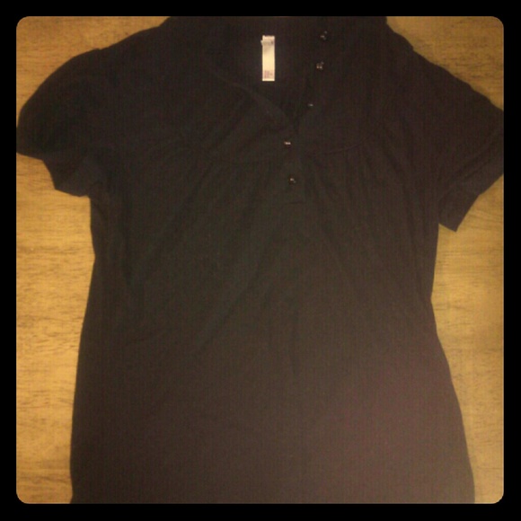 Xhilaration Black Button Top