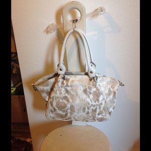 Cavalcanti Italian leather snake print bag