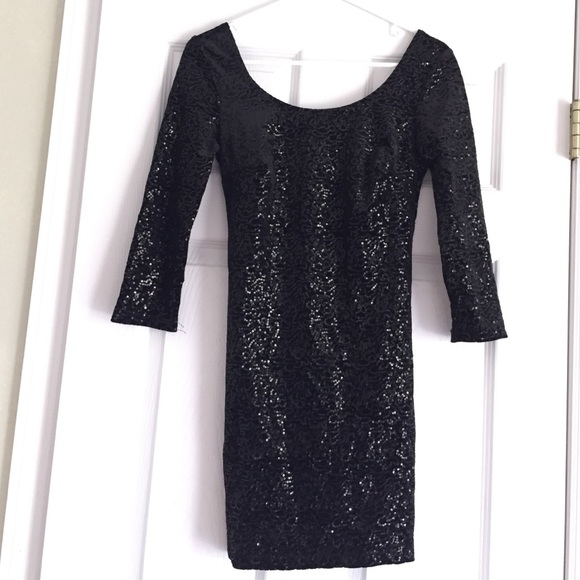Black Sequin Dress