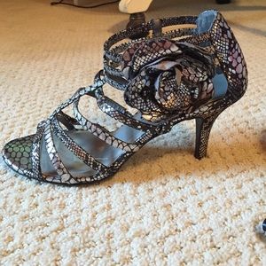 New York Transit black and silver heels