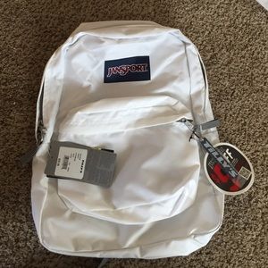 NWT WHITE JANSPORT BACKPACK