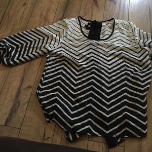 SOLD Black and white Blouse