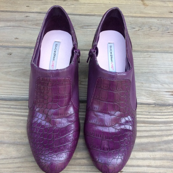 Purple Faux Alligator Boot / Shoe - Picture 2 of 4