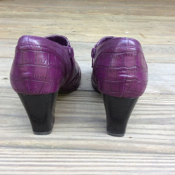 Purple Faux Alligator Boot / Shoe - Picture 3 of 4