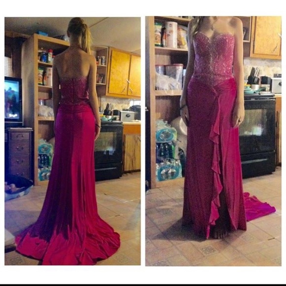 A custom made pink dress