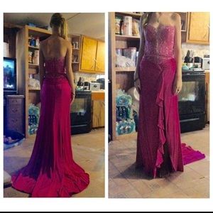 A custom made pink dress