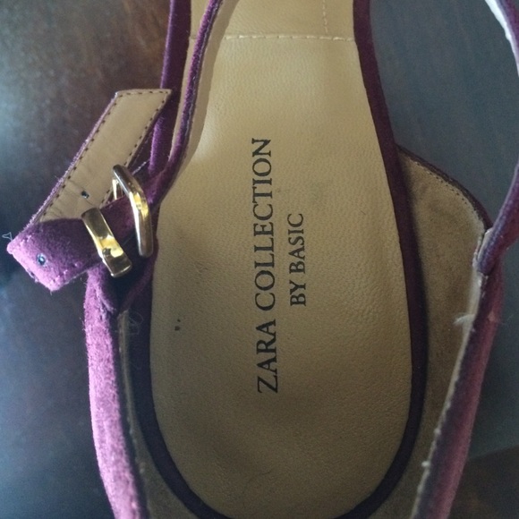 Plum T-Strap High Heels - Picture 3 of 3