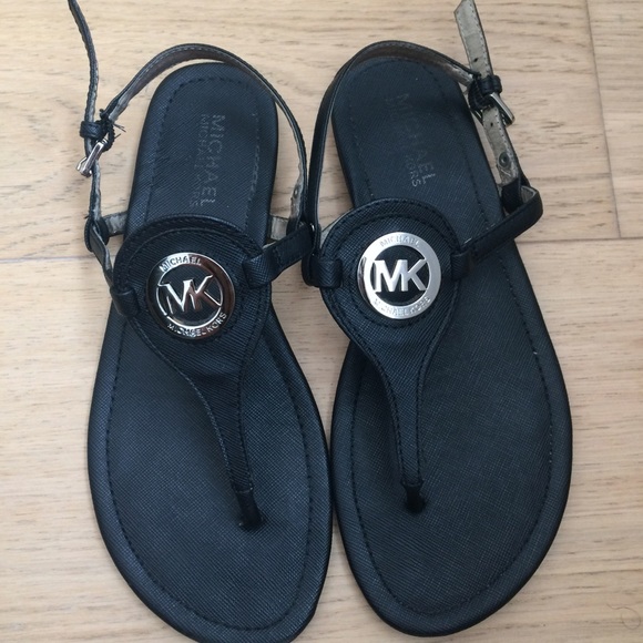 Authentic saffiano leather Michael Kors sandals
