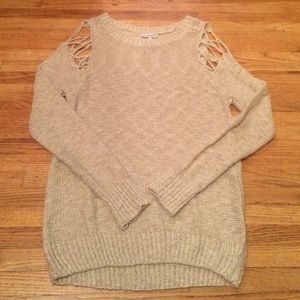 cold shoulder sweater