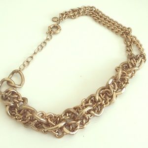Gold chain statement necklace