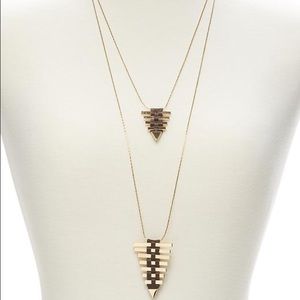 Leather arrow pendant necklace