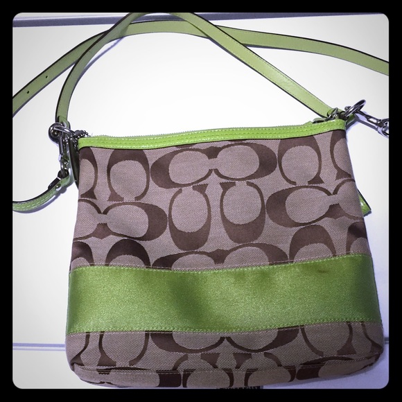 Coach Handbags - Coach Signature Stripe Convertible  Bag