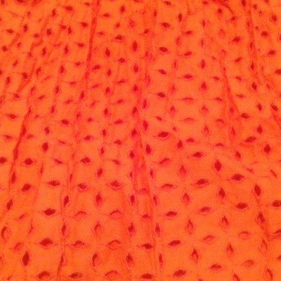 Fall Pin-up: Orange eyelet dress