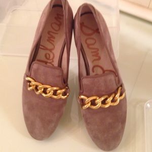 Suede Sam Edelman loafers.