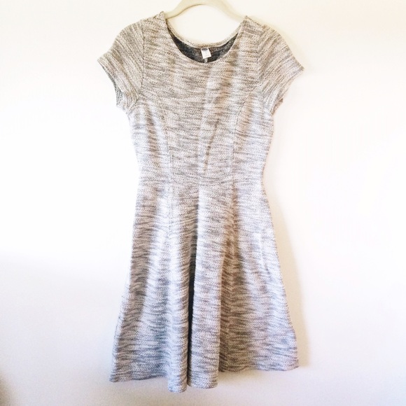 Marled fit and flare dress
