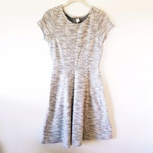 Marled fit and flare dress