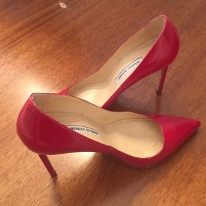 Manolo Blahnik BB pumps Candy Apple  Red patent