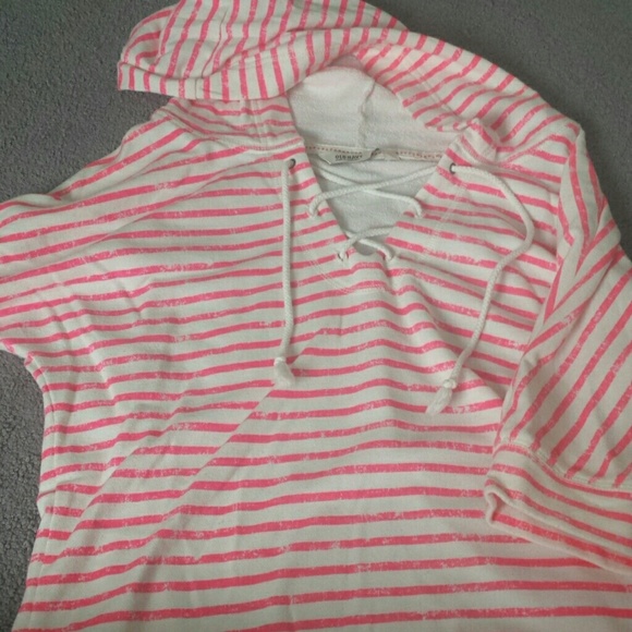 Quarter sleeve pink stripped shirt
