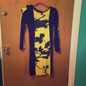 Black and yellow dress