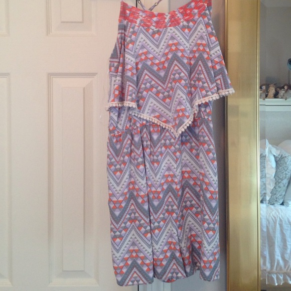 Aztec print romper