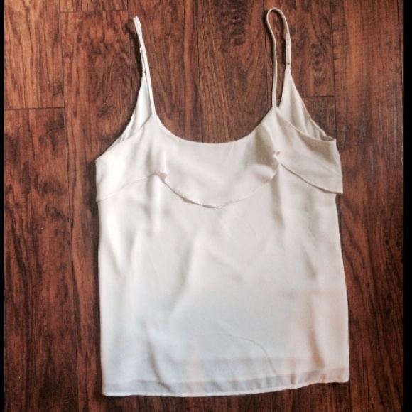 Light Grey Ruffle Tank