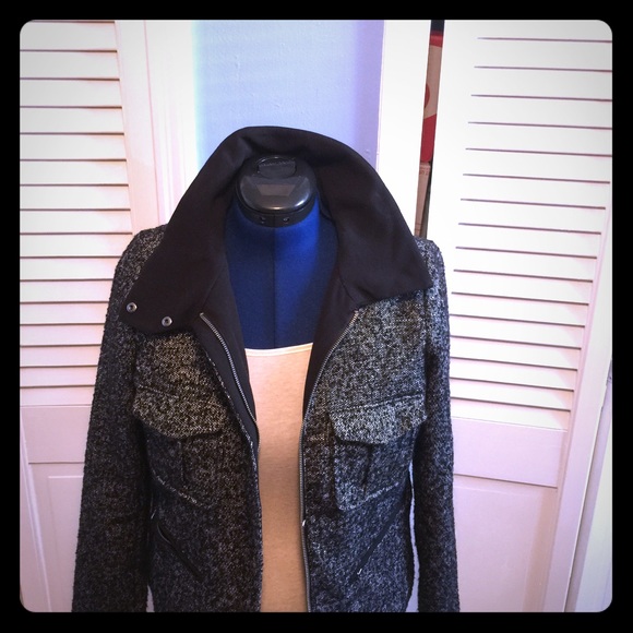 Marled military style coat/jacket