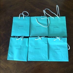 Lot of 6 Tiffany Shopping Bags