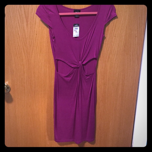 Purple open dress