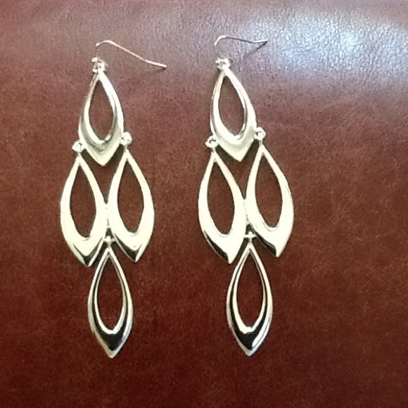 Silver earrings.  Inspired  Stella and Dot....