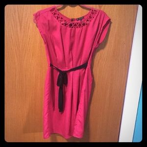 Pink zip up dress