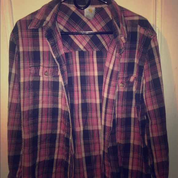 Pink carhartt flannel
