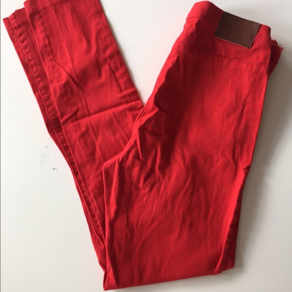 H&M cotton legging with little stretch red size 2