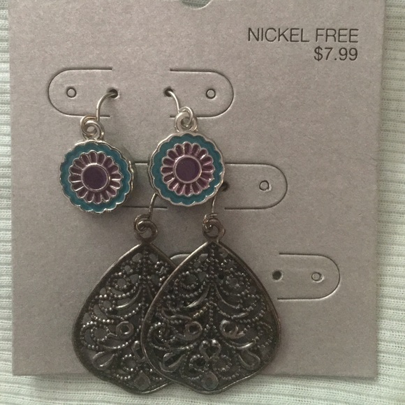 2 pairs nickel free earrings