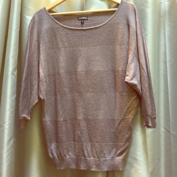 Metallic stripe sweater