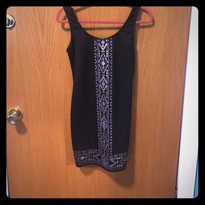 Black Aztec print dress