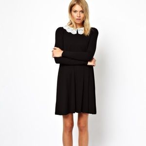 ASOS Swing Dress With Crochet Collar