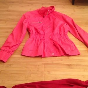 Salmon colored fall jacket