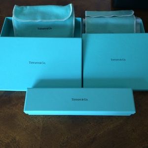 3 Large Tiffany Boxes and 2 Large Pouches. NICE!