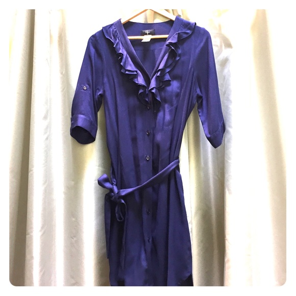 Navy shirt dress