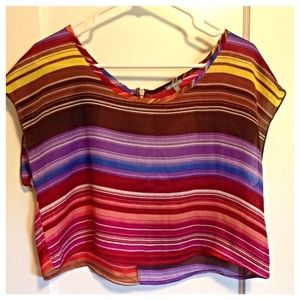 Striped crop top size M
