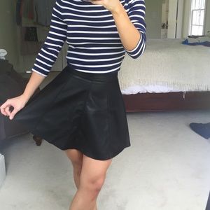 Vegan leather skater skirt