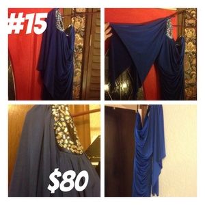 Royal Blue Silk Dress