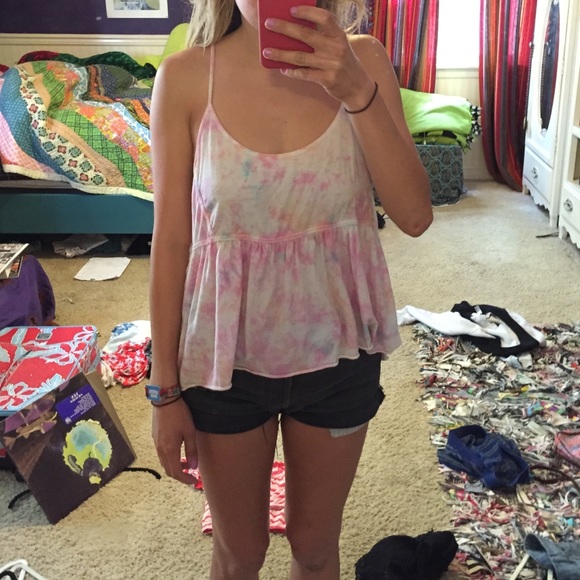 Urban Outfitters tie dye babydoll top - Picture 1 of 3