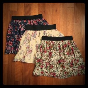 3 Floral Skirts