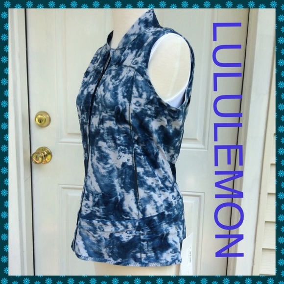 New LULULEMON Blue Zippered "Light Speed Vest" - Picture 3 of 4