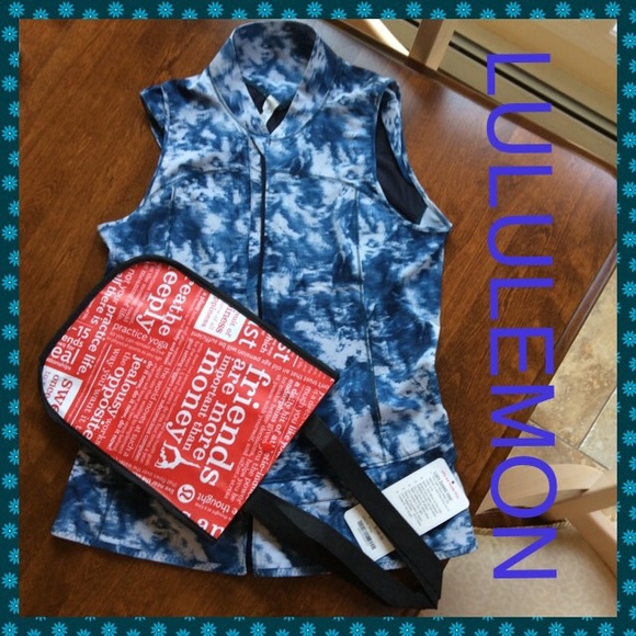 New LULULEMON Blue Zippered "Light Speed Vest" - Picture 4 of 4
